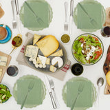 75Pcs Sage Green Scalloped Paper Plates and Napkins Set, 9 Inch Lace Edge Disposable Tableware with Forks for Baby Shower, Wedding and Birthday, Serves 25