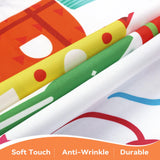 hometrixx Birthday Table Cloth Rectangle Happy Birthday Gifts Cake Washable Wipeable Polyester Table Cover Stain Wrinkle Resistant Oil Proof Kitchen Decor for Party Dinner Picnic,60x84inch White
