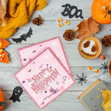 EVYIENEN 40pcs Halloween Paper Plates and Napkins, Halloween Party Supplies Disposable Napkins Set Disposable Plates Haunted House Design Dinnerware Tableware for Birthday Party Serves 20