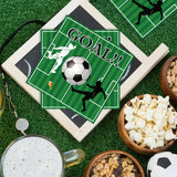 EVYIENEN 50 Pcs Soccer Plates and Napkins Party Supplies, Soccer Birthday Party Decorations Tableware Set for Sports Theme Birthday Partys Table Decor-Serves 25