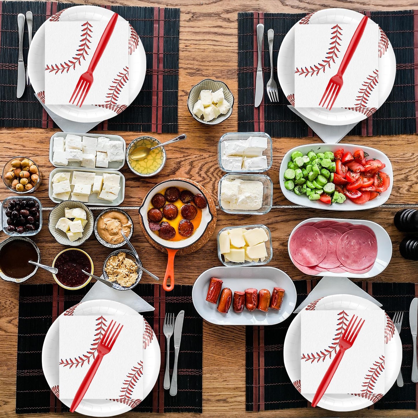 75Pcs Basketball Paper Plates and Napkins Party Supplies, 7 Inch Disposable Tableware Set with Forks, Sports Birthday Party Dinnerware, Serves 25 Guests
