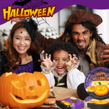 EVYIENEN 40PCS Happy Halloween Paper Plates and Napkins,9Inch Disposable Pumpkin Ghost Dessert Plates for Halloween Theme Birthday Party Supplies,Serve 20