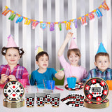 50PCS Casino Poker Tableware Set, Includes Straw Cups, Plates, Napkins - Disposable Party Supplies for Birthday, Weddings
