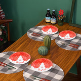 EVYIENEN 50PCS 7Inch Merry Christmas Paper Plates, Disposable Dessert Plates, Red Paper Plates With White Christmas Tree Pattern, Xmars Party Decoration Supplies