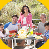 EVYIENEN 50PCS 40th Happy Birthday Plates and Napkins,7 Inch Premium Wihte and Gold Birthday Dessert Cake Plates Party and Cocktail Napkin for Men and WomenTable Anniversary Decoration