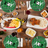 EVYIENEN 50 Pcs Soccer Plates and Napkins Party Supplies, Soccer Birthday Party Decorations Tableware Set for Sports Theme Birthday Partys Table Decor-Serves 25