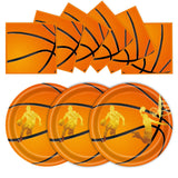 EVYIENEN 50 Pcs Basketball Plates and Napkins Party Supplies,Basketball Birthday Decorations Sports Decorations for Birthday Party Plates Favors-Serves 25