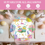 EVYIENEN 40Pcs Easter Paper Plates and Napkins Party Supplies - 9Inch Bunny Egg Plates and Napkins Disposable Dinner Tableware Set for Easter Spring Birthday Party Decorations, Serves 20