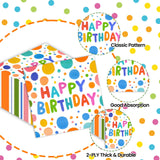 50PCS Happy Birthday Paper Napkins 13 x 13 Inches Luncheon Napkins Colourful Dots Cocktail Napkins Disposable Theme Tableware Party Decorations Supplies for Kids Baby Shower Party