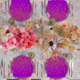 50PCS Purple and Gold Birthday Dinner Plates and Napkins Party Supplies,25 x 7 inch Purple Gold Foil Decorations Dessert Plates and 25 x 6.5 inch Napkins for Birthdays New Year Weddings Graduations