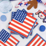 40 Pcs American Flag Patriotic Party Supplies, 9 Inch Plates & Napkins for 4th of July, Serves 20