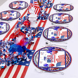 40Pcs 4th of July Paper Plates and Napkins Party Supplies Set,American Flag Dinnerware Disposable Paper Dinner Plates and Napkins for Memorial Day Veterans Day Serves 20 Guests