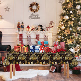EVYIENEN 3Pcs Happy New Year Tablecloths,Black and Gold Table Covers Disposable Plastic Waterproof Tables Cover for 2026 New Year Table Supplies