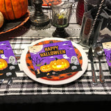 50 Pcs Halloween Napkins,13 x 13 Inch Pumpkin Ghosts Skeletons Disposable Luncheon Cocktail Napkins Party Supplies for Halloween Gifts Dinner Party Decoration