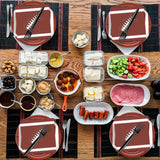 EVYIENEN 75PCS Football Paper Plates and Napkins Party Supplies,7 Inch Disposable Tableware Set Forks Sport Birthday Party Dinnerware for Kits Serve 25 Guests